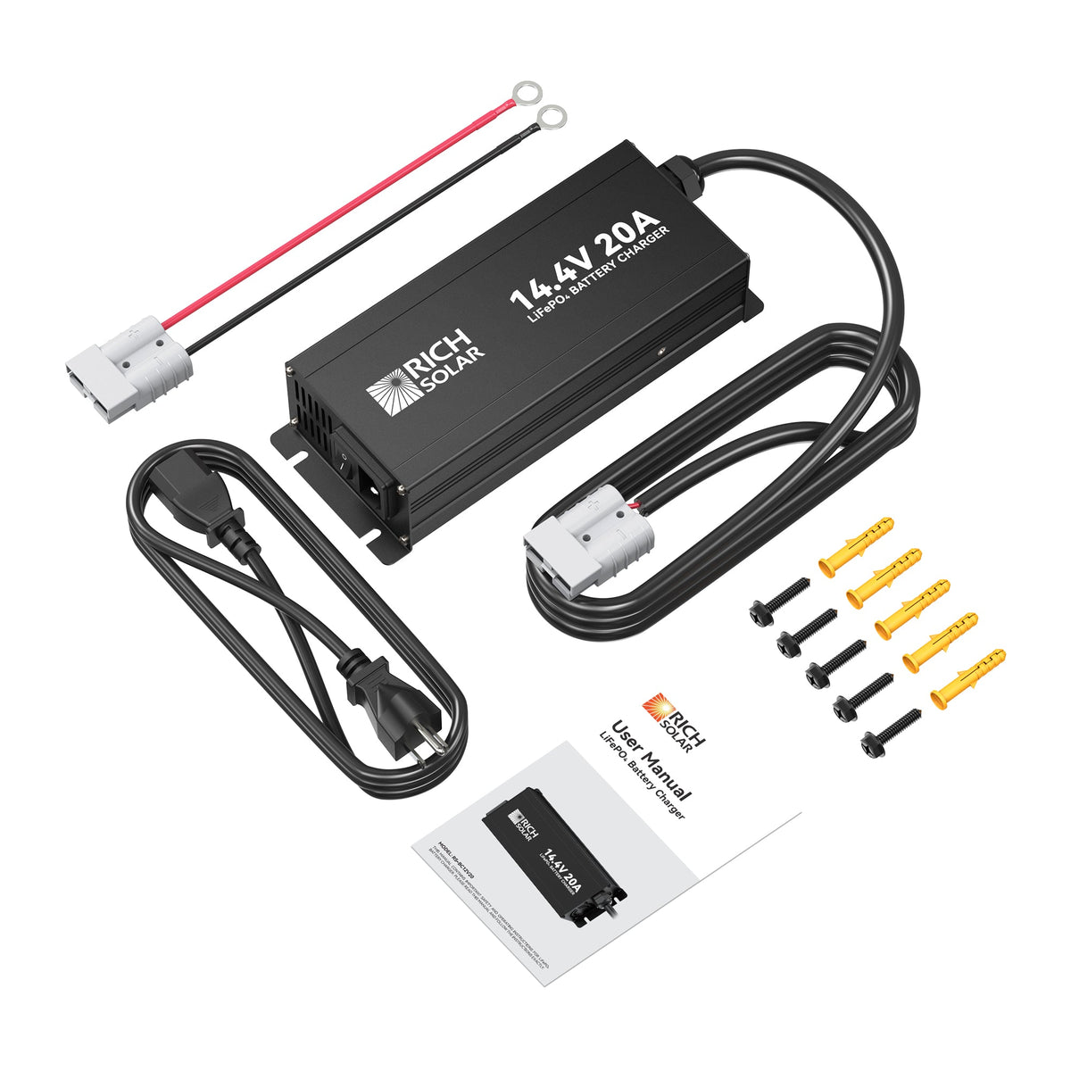 RICH SOLRA 12V(14.4V) 100-240VAC | 12V LiFePO4 Battery Charger