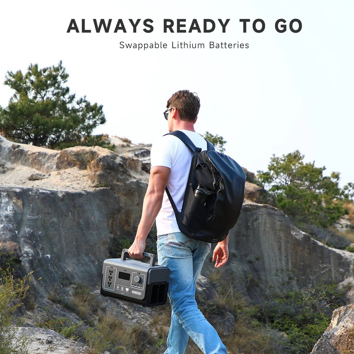 RUNHOOD| RALLYE 1200 PLUS|Portable Power Station| 1296Wh 1200W - EcoPowerit