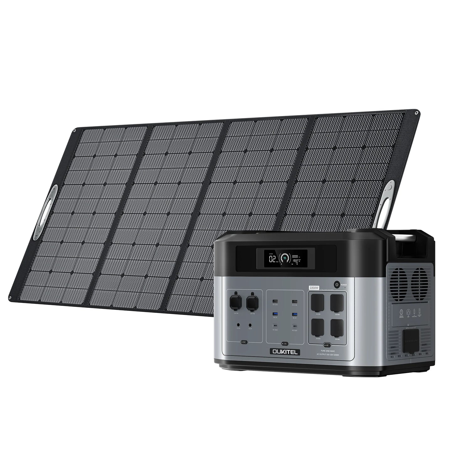 OUKITEL| BP2000+B2000+1*PV400 Solar Generator - EcoPowerit