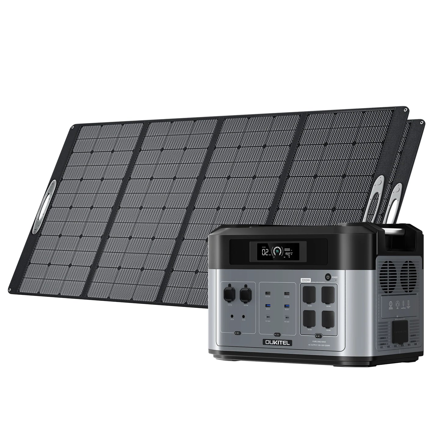OUKITEL| BP2000+B2000+1*PV400 Solar Generator - EcoPowerit