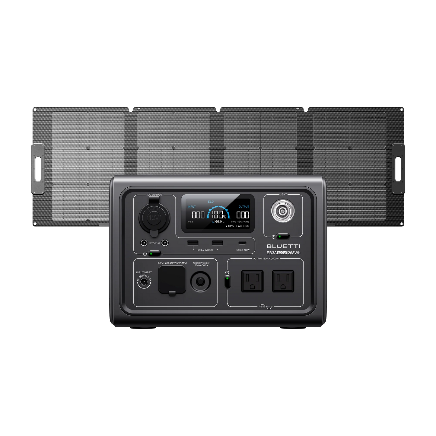 BLUETTI EB3A| Portable Power Station | 600W 268Wh
