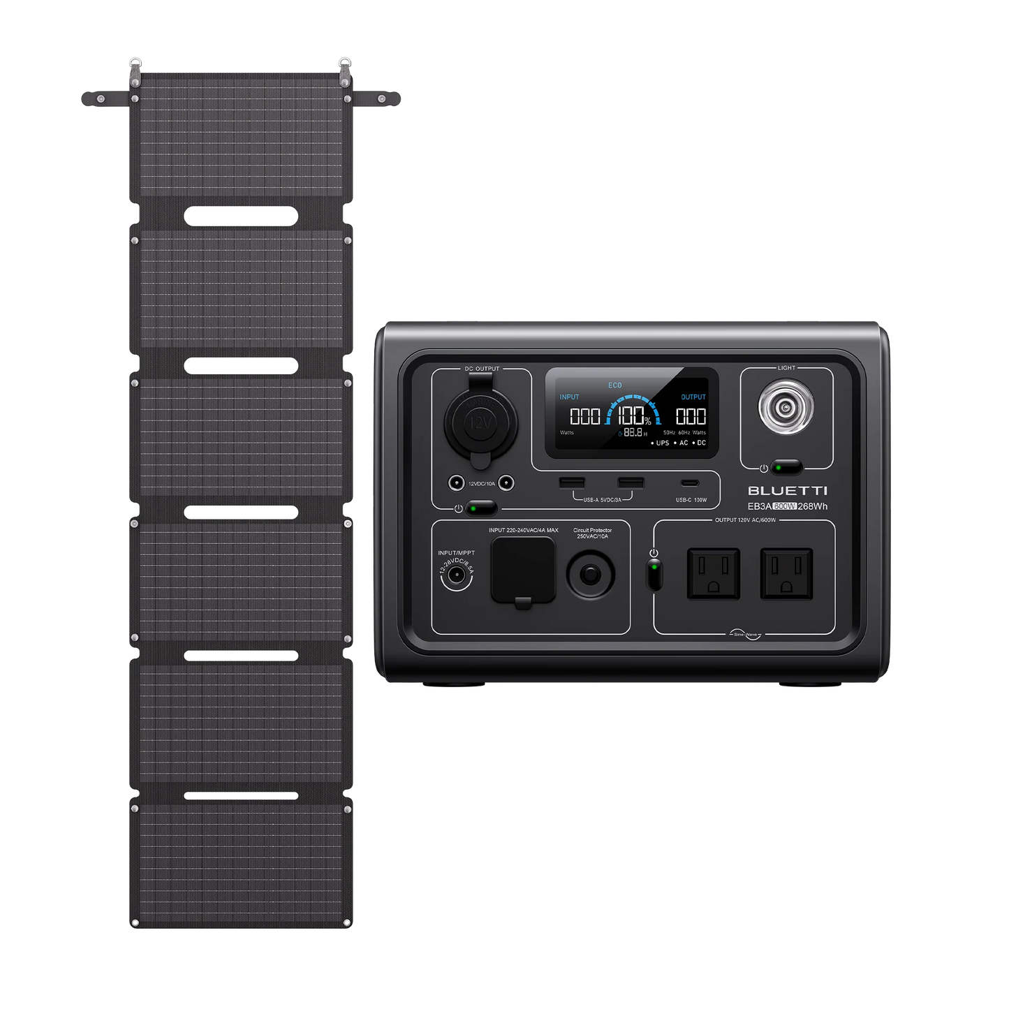 BLUETTI EB3A| Portable Power Station | 600W 268Wh