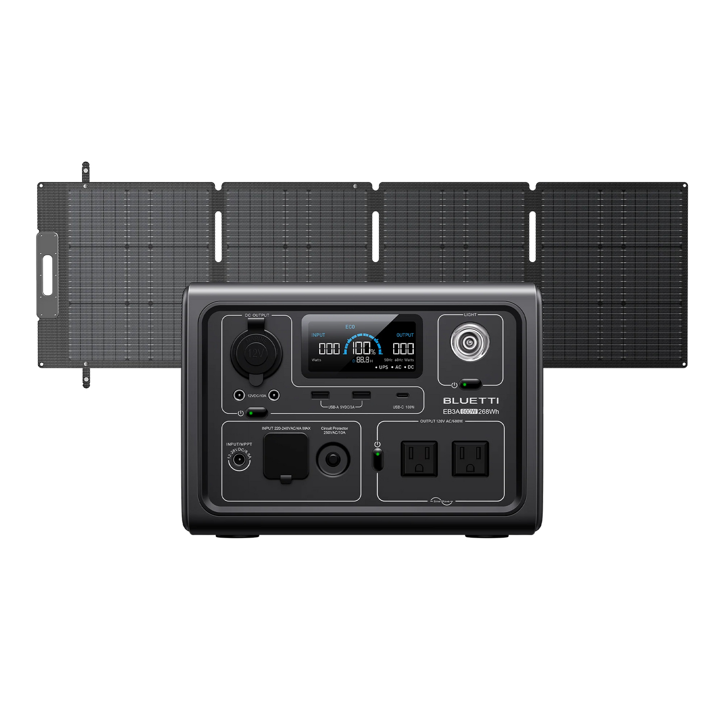 BLUETTI EB3A| Portable Power Station | 600W 268Wh