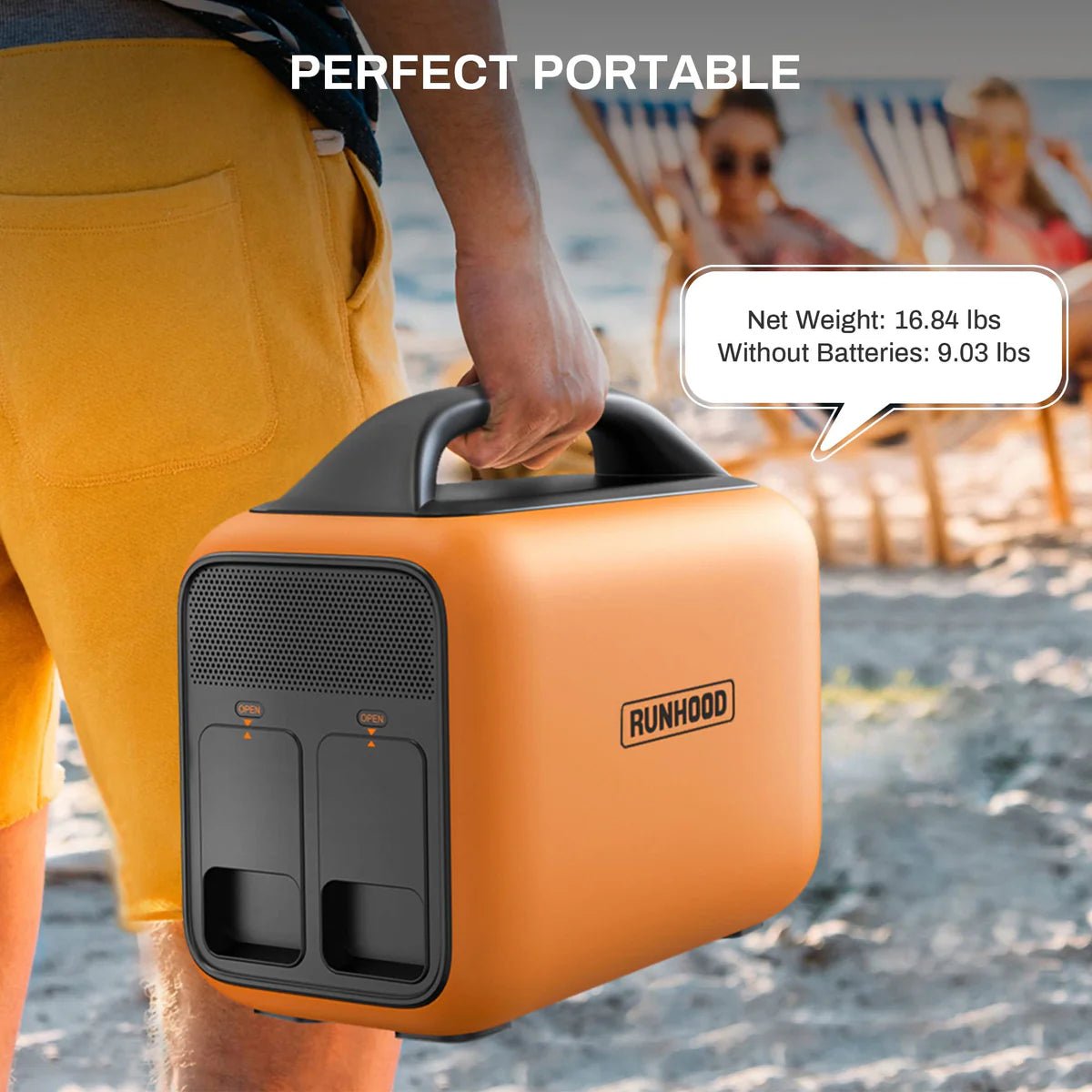 RUNHOOD| RALLYE 600 PRO| 1296Wh, 600W| 100W Solar panel - EcoPowerit