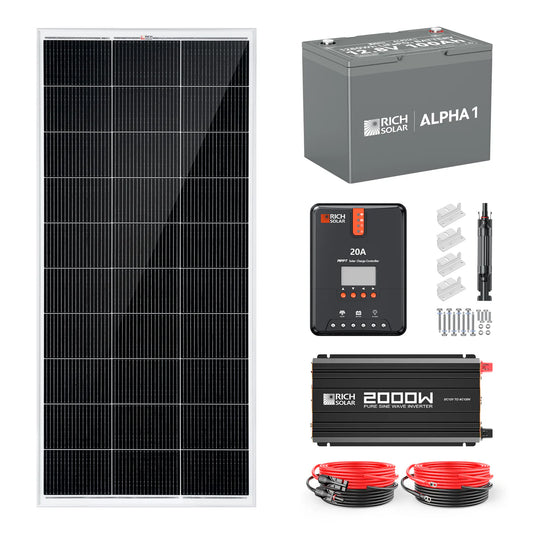 Rich Solar 200 Watt Complete Off-Grid Solar Kit