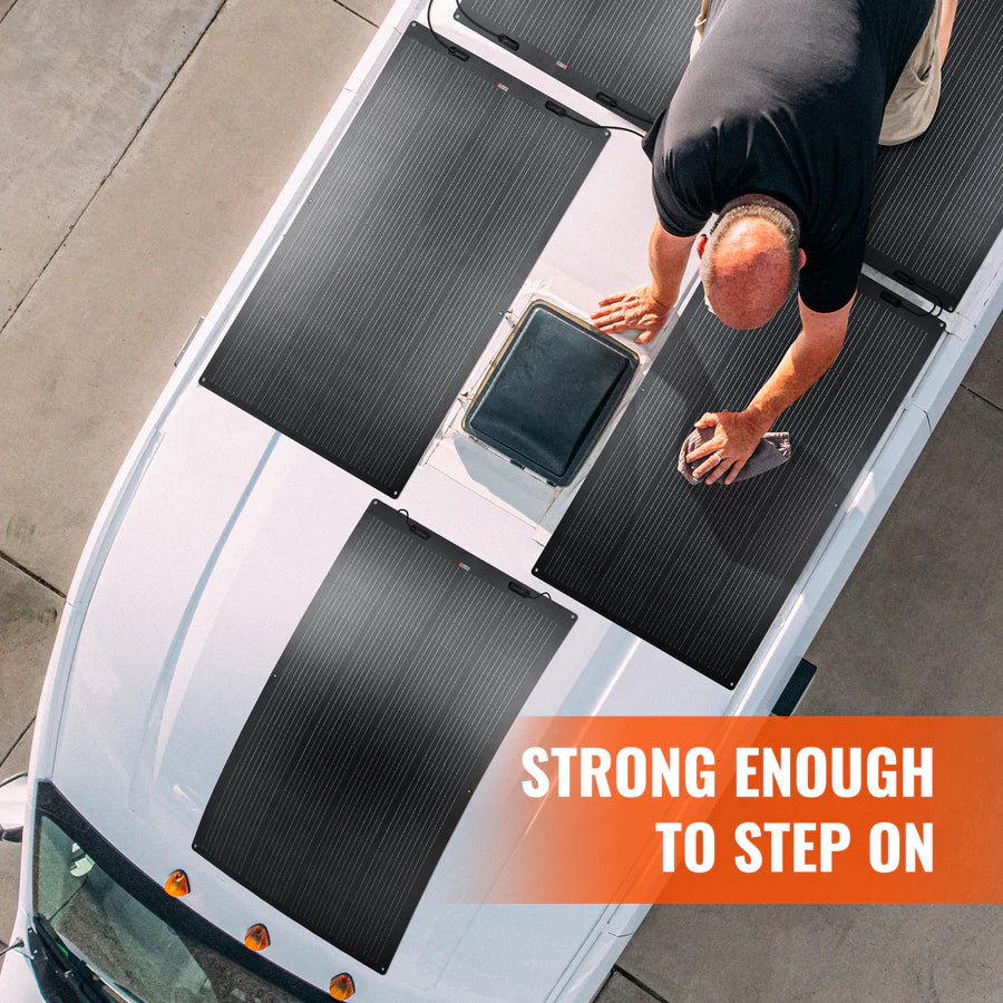 Rich Solar MEGA PRO FLEX 24V Flexible Solar Panel | Bendable, IP68 Waterproof, for RV Roofs, Marine, Off-Grid, and Overland Systems