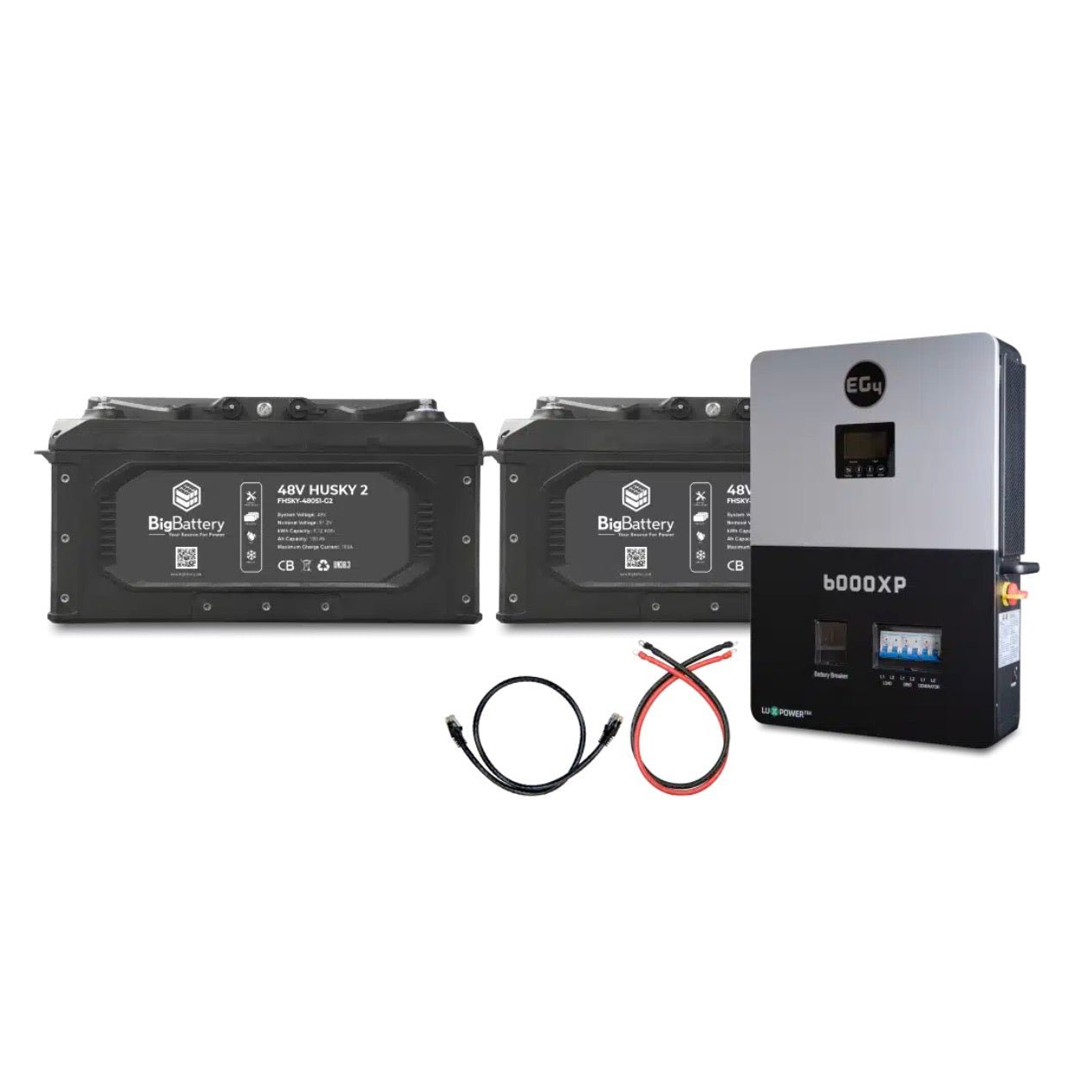 BigBattery| 2*48V HUSKY 2 KIT – EG4 6K OFF - GRID INVERTER - EcoPowerit