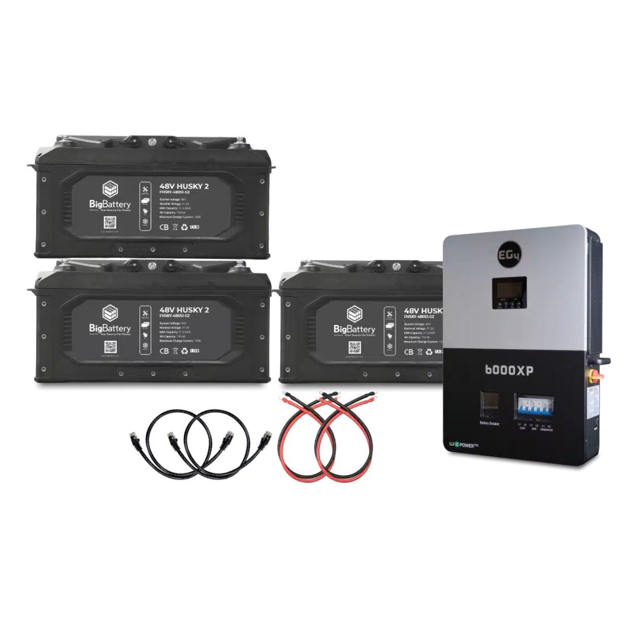 BigBattery| 3*48V HUSKY 2 KIT – EG4 6K OFF - GRID INVERTER - EcoPowerit
