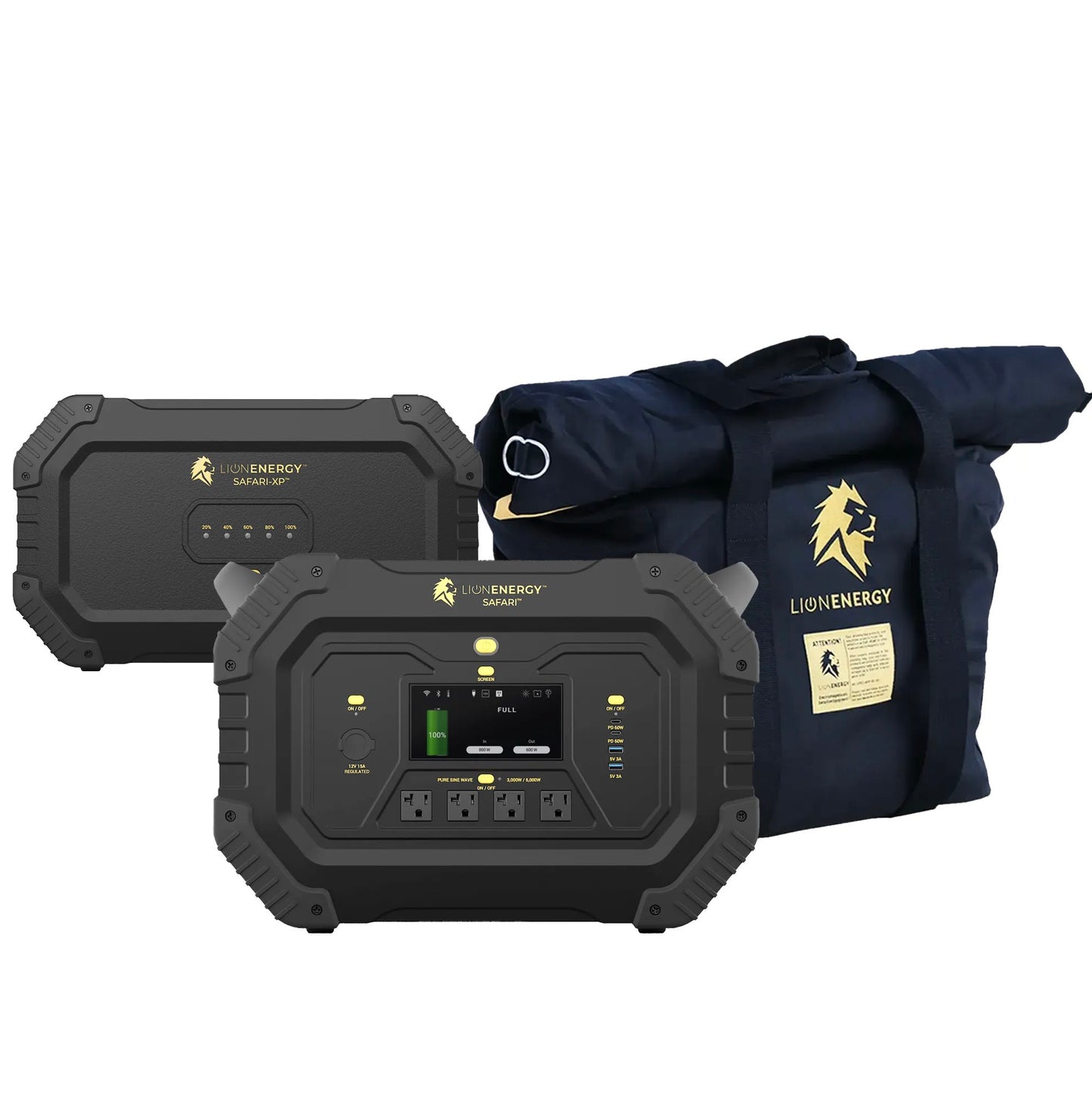 LionEnergy|Safari+XP - Portable Power Station Bundle(3,000W, 4,300Wh, LiFePO4) - EcoPowerit