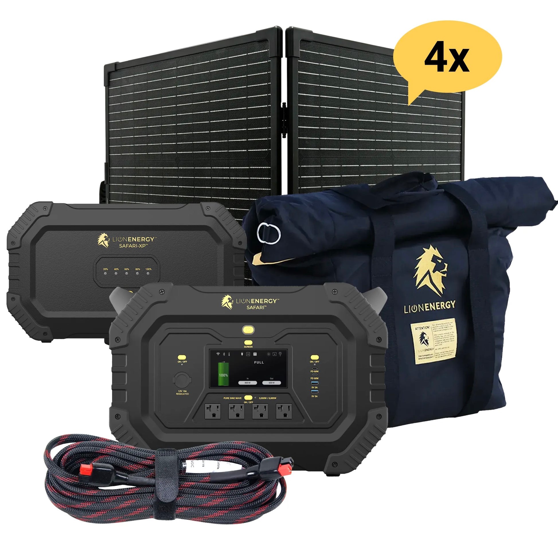 LionEnergy|Safari+XP - Portable Power Station Bundle(3,000W, 4,300Wh, LiFePO4) - EcoPowerit