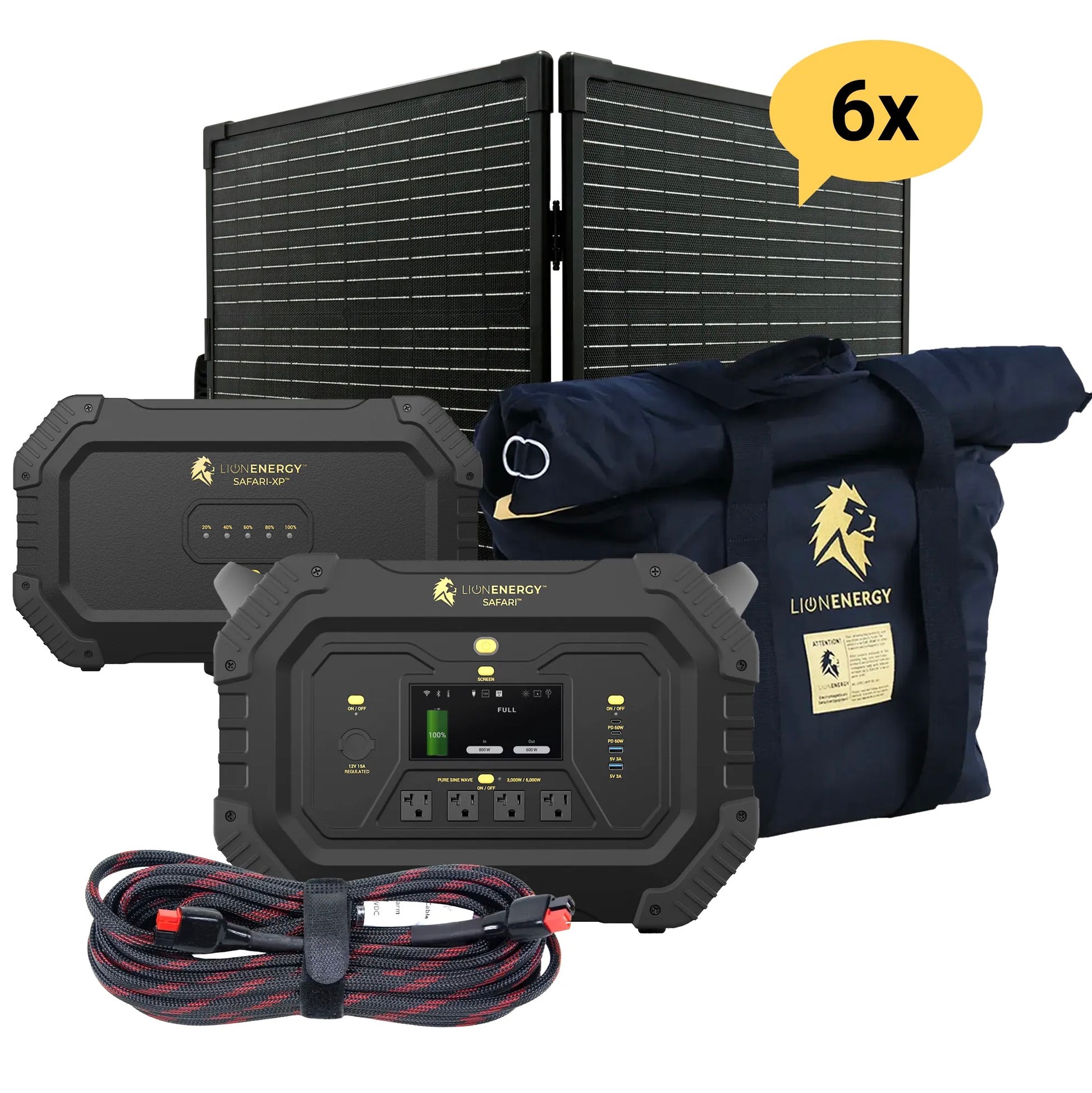 LionEnergy|Safari+XP - Portable Power Station Bundle(3,000W, 4,300Wh, LiFePO4) - EcoPowerit