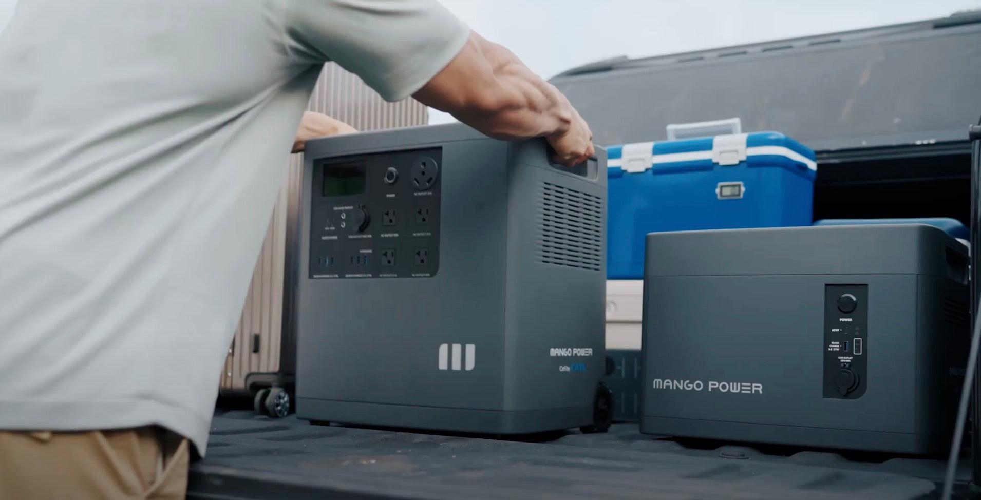 Load video: Manga Power E is a high-end, portable micro-grid power station that users can take on the go, allowing them to power their outdoor excursions, camping trips, and any other outdoor activity. 3.5 - 14 kWh Battery Capacity3-6 kW Power Output5-Year WarrantyBest CATL LFP Battery Cells