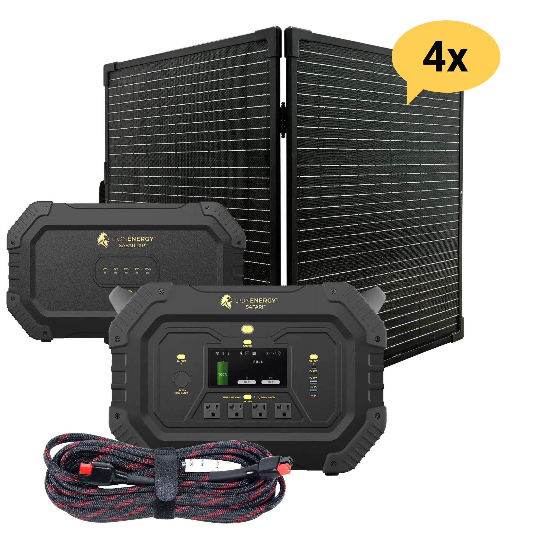 LionEnergy|Safari+XP - Portable Power Station Bundle(3,000W, 4,300Wh, LiFePO4) - EcoPowerit