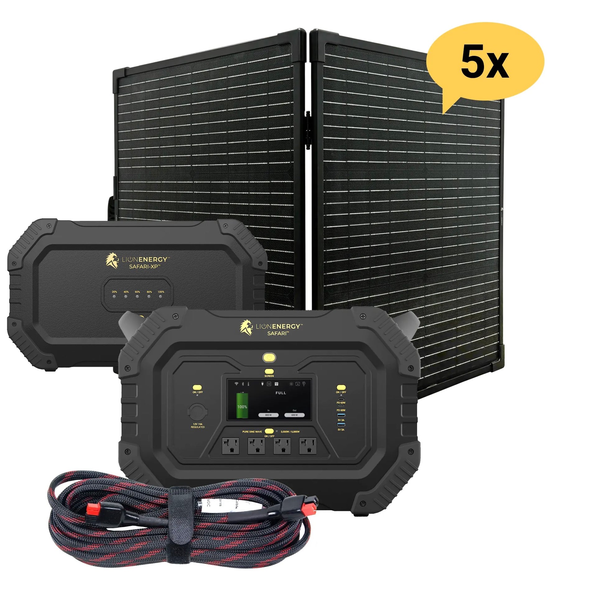 LionEnergy|Safari+XP - Portable Power Station Bundle(3,000W, 4,300Wh, LiFePO4) - EcoPowerit