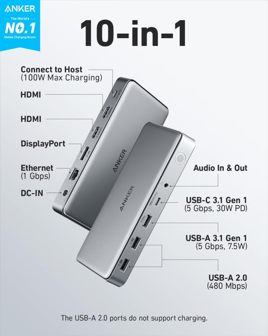 Anker <b>563</b> USB-C Docking Station (10-in-1)-EcoPowerit