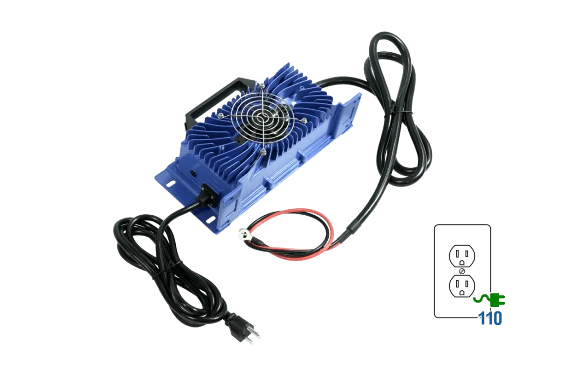 BigBattery 48V 110V AC 20A IP65 Blue Charger-EcoPowerit