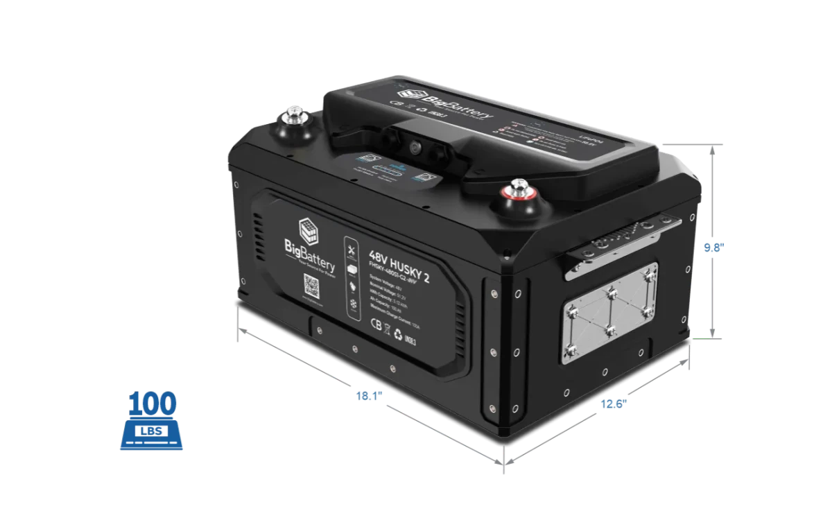 BigBattery 48V HUSKY 2 INV Lithium Battery 5.12kWh 100Ah | LiFePO4 | Inverter Comms | RV | Off-Grid | Marine Battery-EcoPowerit