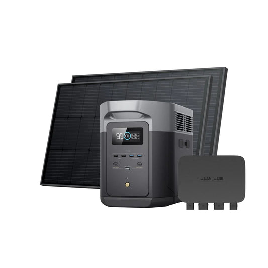 EcoFlow|DELTA 2 Max + 2*100W Solar Panel + 800W Alternator Charger - EcoPowerit
