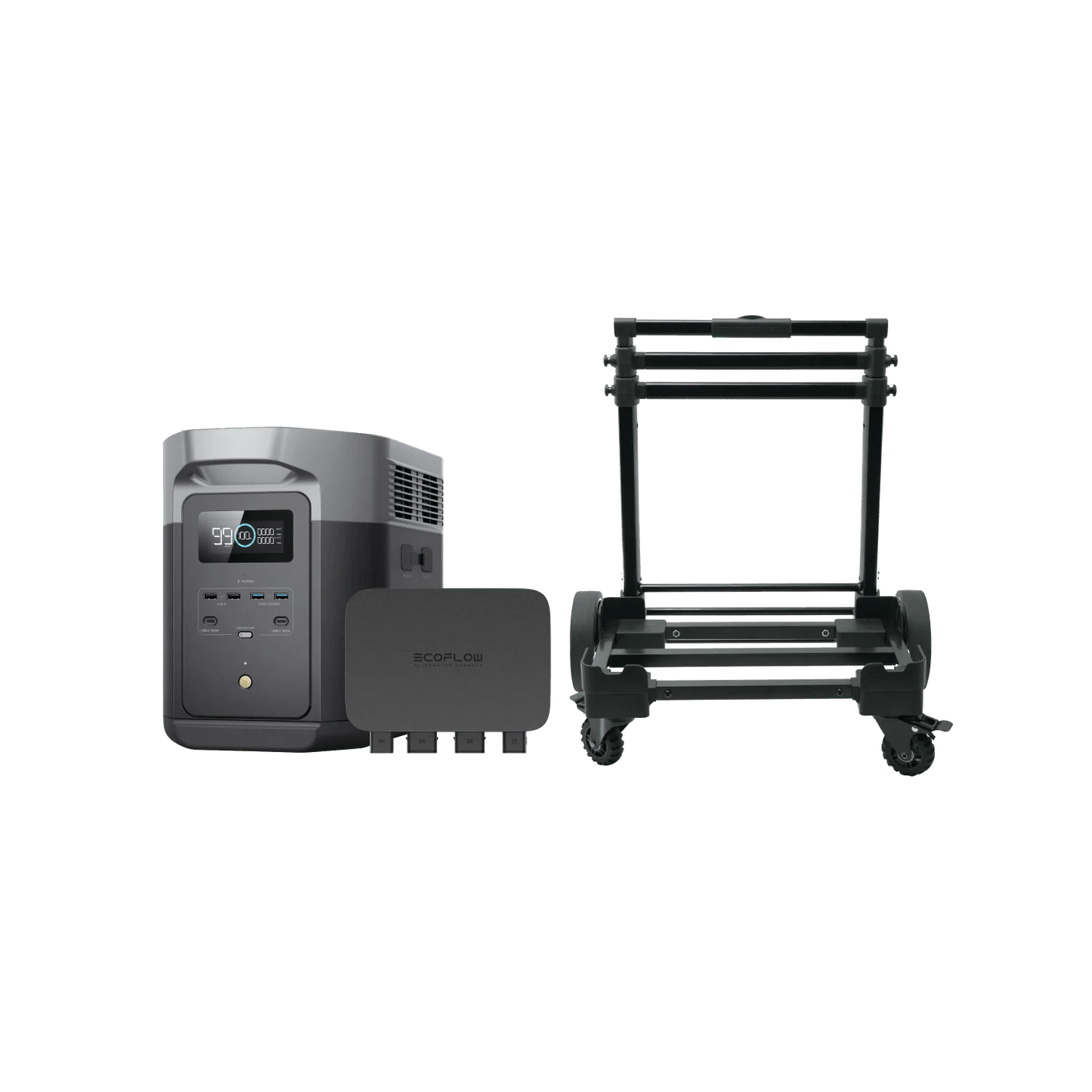 EcoFlow|DELTA 2 Max + 800W Alternator Charger + Hand Truck - EcoPowerit