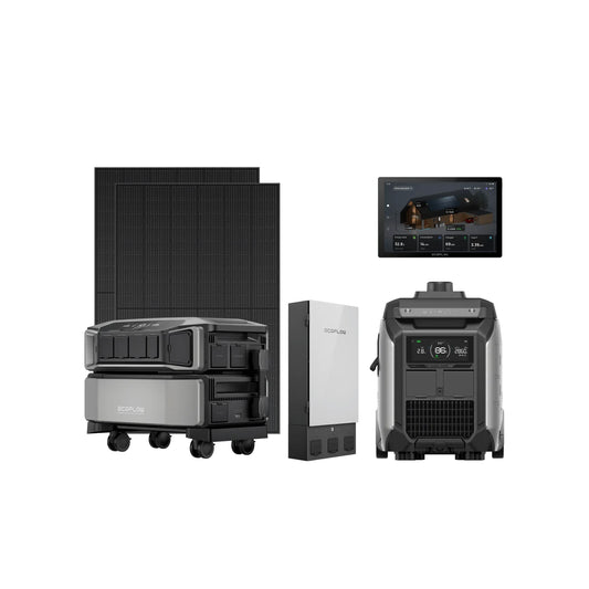 EcoFlow| DELTA Pro Ultra+2*400W Rigid Solar Panels+Smart Home Panel 2+Smart Generator 4000+PowerInsight Monitor - EcoPowerit
