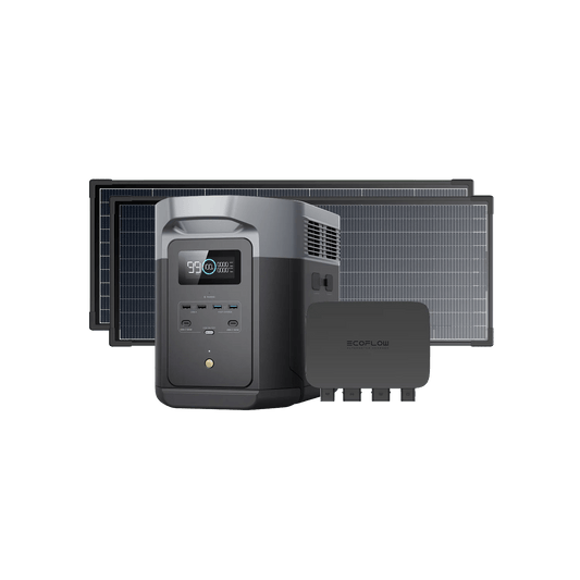 EcoFlow|DELTA 2 Max + 2*130W Solar Panel + 800W Alternator Charger - EcoPowerit