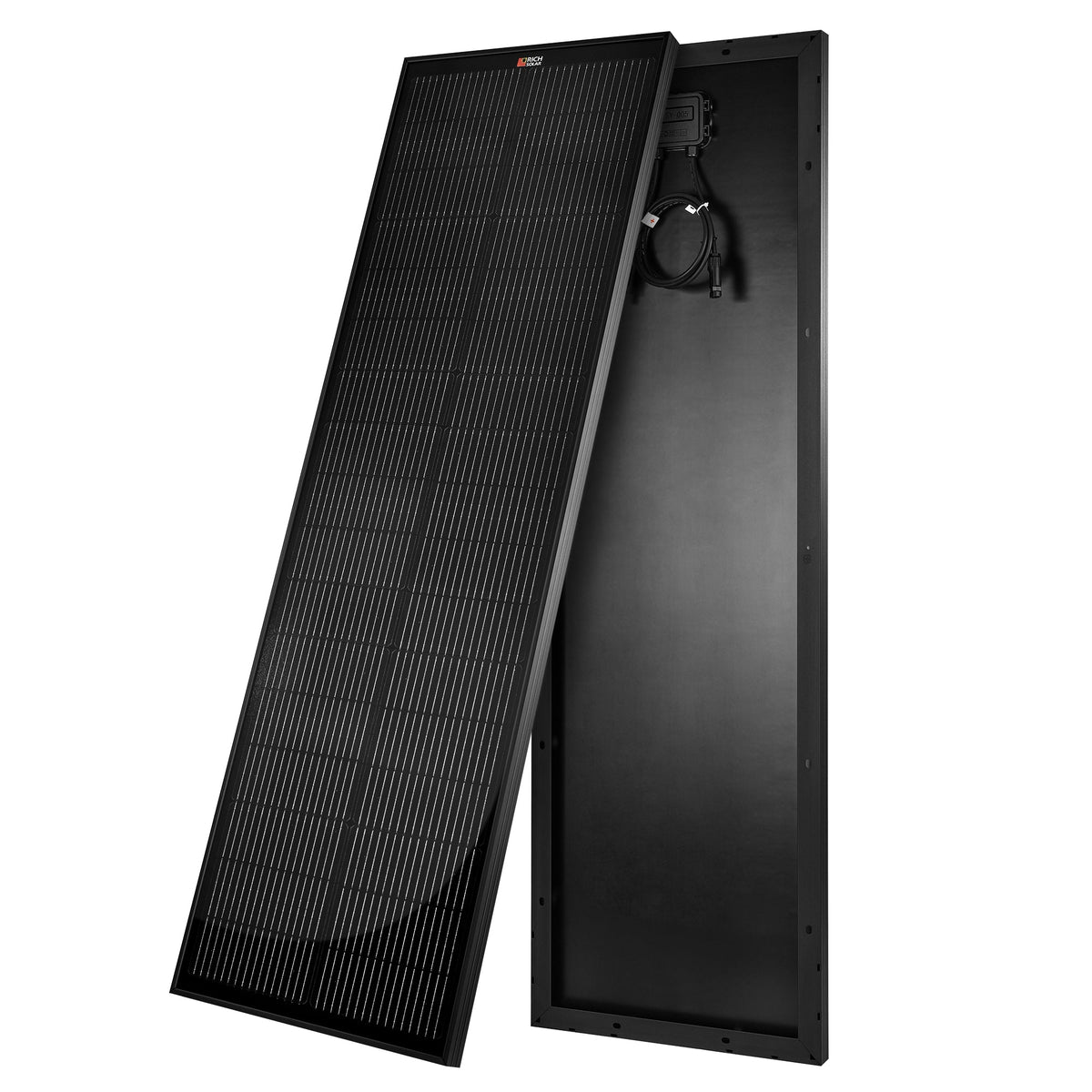 Rich Solar MEGA 100 SLIM | 100 Watt Slim Solar Panel | Compact 12V Off-Grid Narrow Solar Panel for Vans, Overlanders, Boats | 25-Year Output Warranty | UL Certified