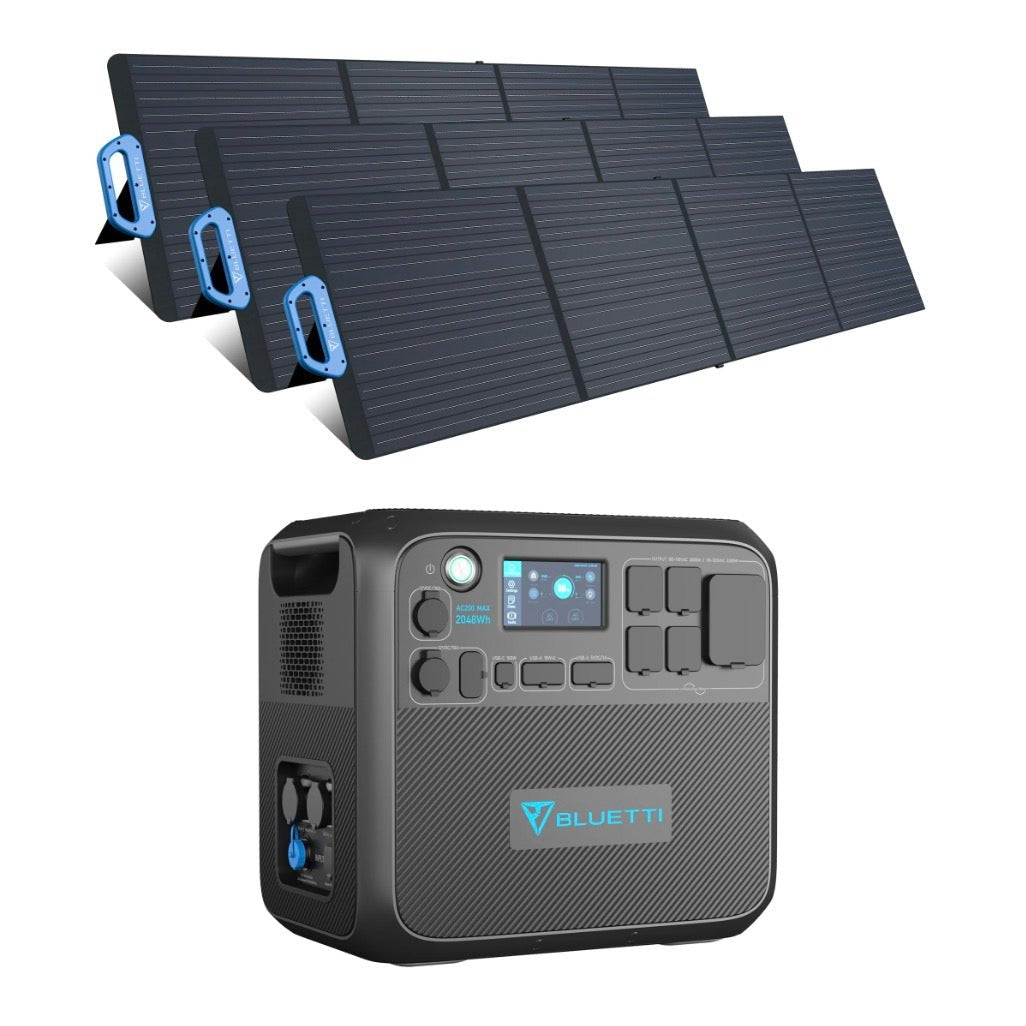 BLUETTI| AC200MAX + 3*PV200 Solar Generator Kit | EcoPowerit BLUETTI| AC200MAX + 3*PV200 Solar Generator Kit | EcoPowerit
