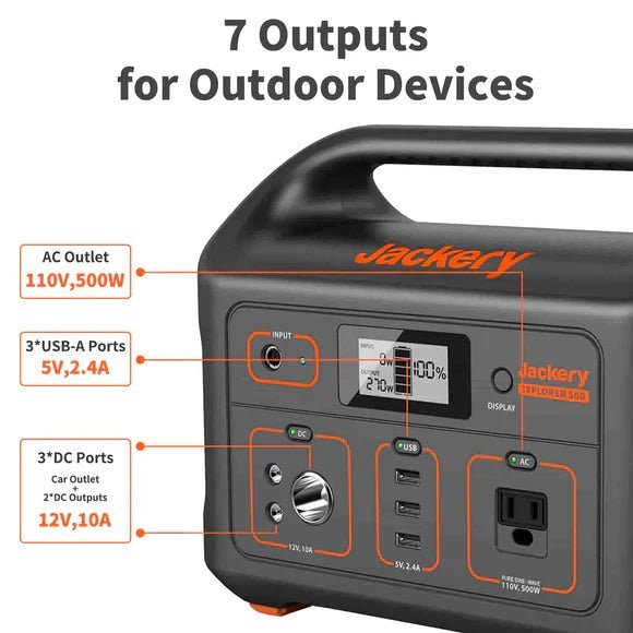 Jackery| Explorer500 - 518 Wh Portable Power Station - EcoPowerit