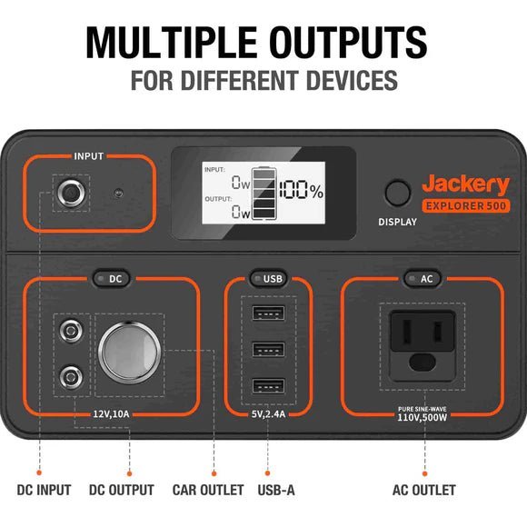 Jackery| Explorer500 - 518 Wh Portable Power Station - EcoPowerit