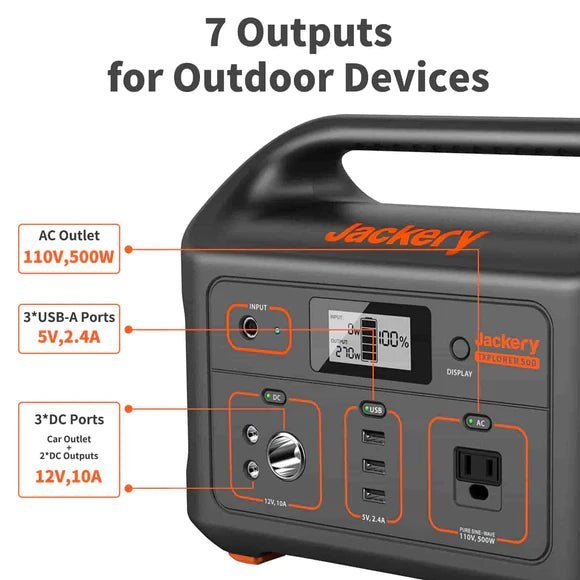 Jackery| Explorer500 + SolarSaga 100W Panel Portable Solar Generator - EcoPowerit
