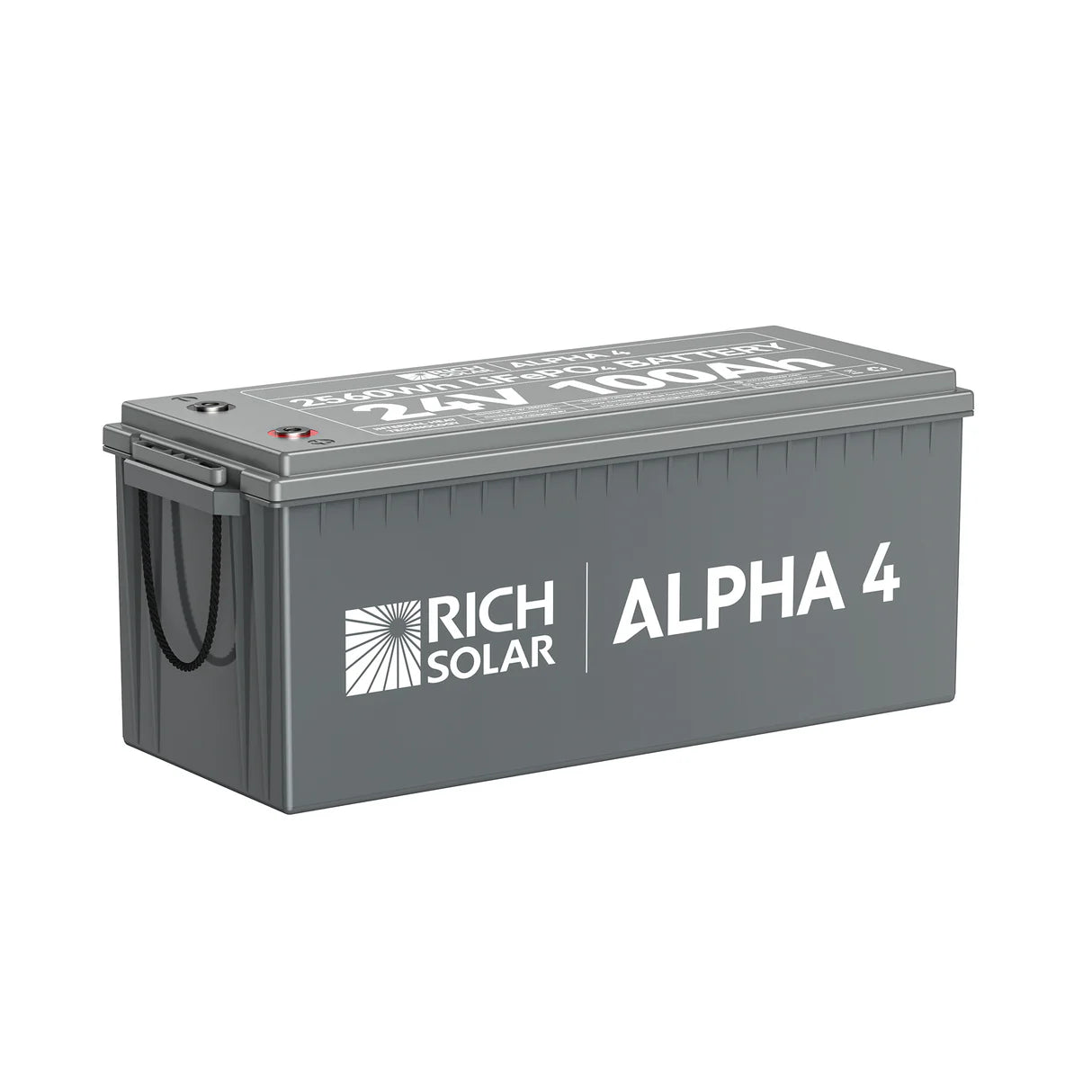 Rich Solar ALPHA 4 Series | 24V 100Ah LiFePO4 Battery | Fast-Charging 24V Lithium Battery for RVs, Trailers, Vans, Boats, Off-Grid, Backup