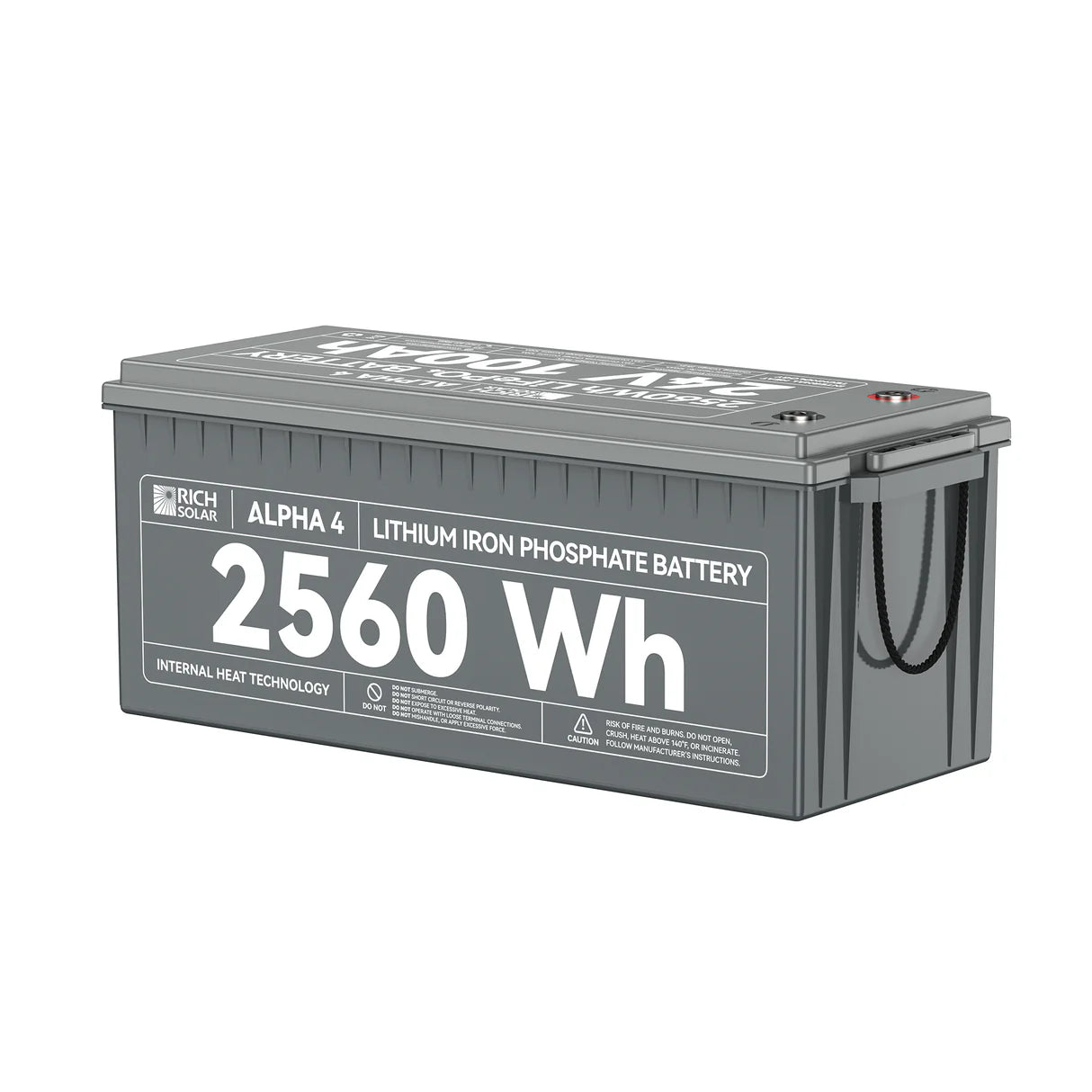 Rich Solar ALPHA 4 Series | 24V 100Ah LiFePO4 Battery | Fast-Charging 24V Lithium Battery for RVs, Trailers, Vans, Boats, Off-Grid, Backup