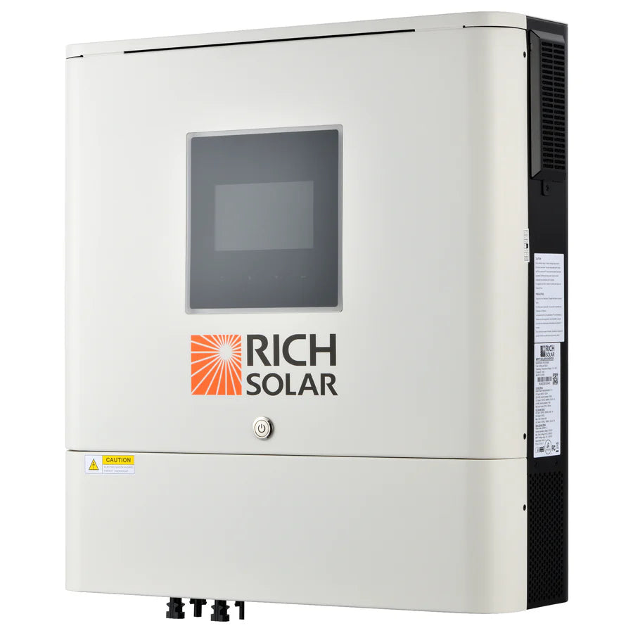 Rich Solar NOVA 6500S | 6.5kW 48 Volt Off-Grid for Campers, Cabins, Tiny Homes, ADUs, RVs, Off-Grid | Huge LCD Touchscreen with Ambient Lights | UL Certified