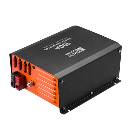RICH SOLRA 100 Amp Power Converter | 100A 120V Battery Charger | Overload, Overheat, Reverse Polarity Protection | Plug and Play | UL 458 Certified