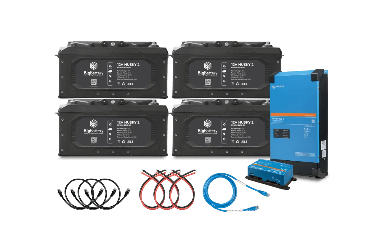 BigBattery 12V HUSKY 2 INV– 12V Victron 3000W Inverter/Charger Kits