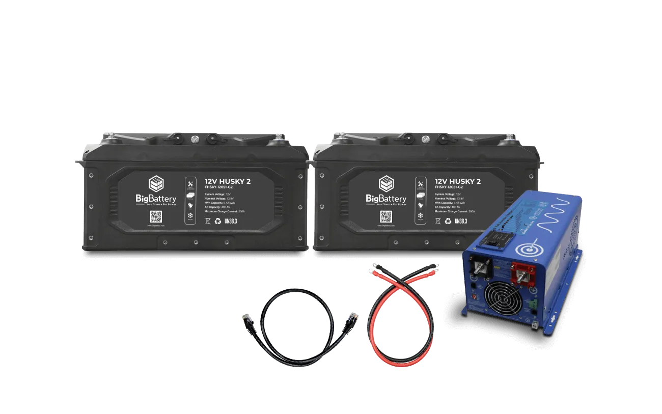 BigBattery 12V HUSKY2 INV KIT & 12V AIMS 2000W Inverter/Charger