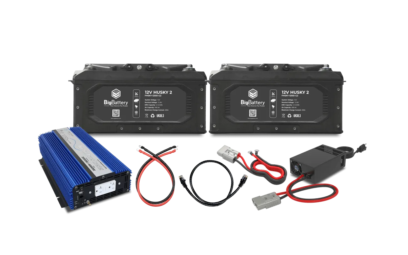 BigBattery 12V HUSKY2 INV-AIMS Inverter with Charger Kits