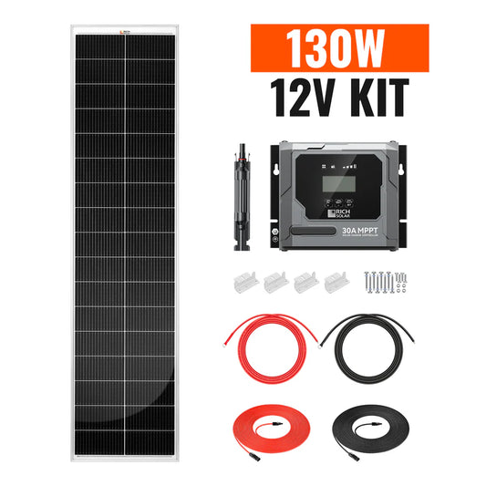 Rich Solar 130W Slim & Van Kit