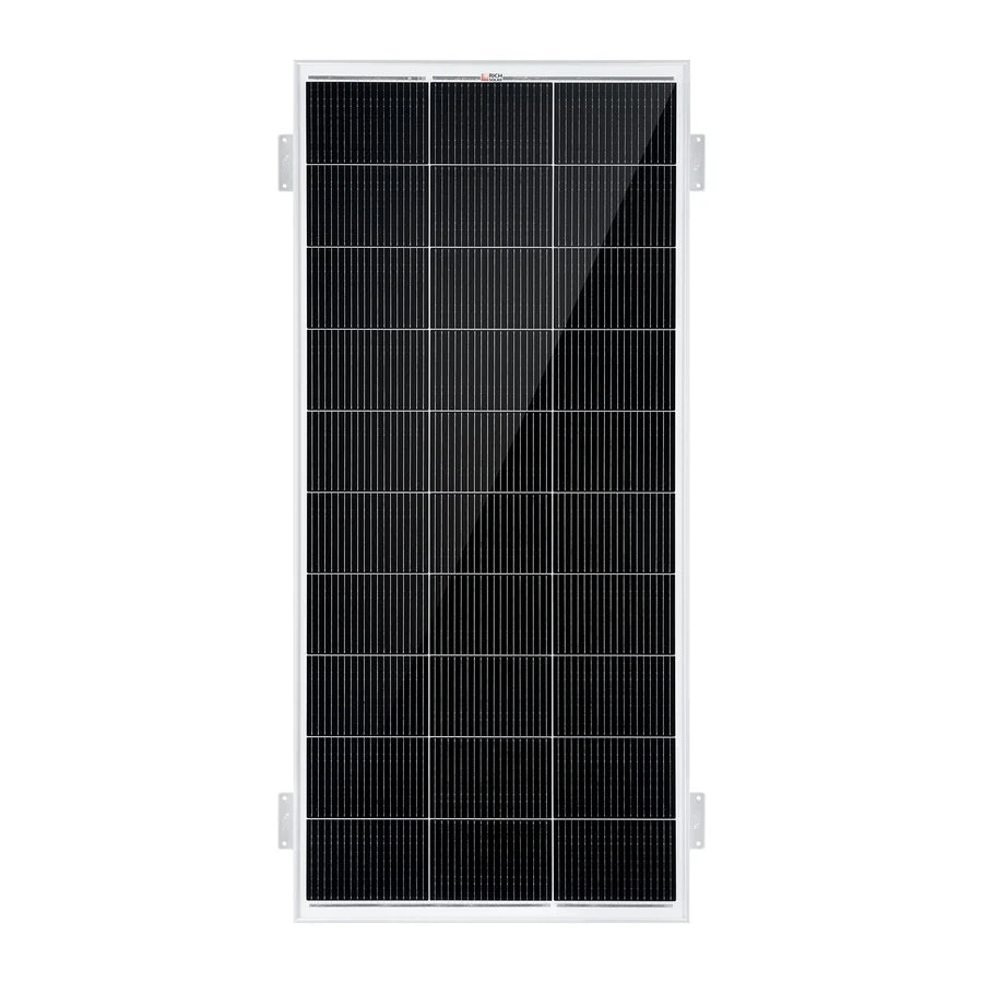 Rich Solar MEGA 200 WITH 3/4" Z BRACKETS | 12V 200W Solar Panel for RV, Boat, Cabins | 25.3% Efficiency, 25-Year Warranty | UL Certified