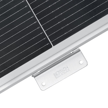 Rich Solar MEGA 200 WITH 3/4" Z BRACKETS | 12V 200W Solar Panel for RV, Boat, Cabins | 25.3% Efficiency, 25-Year Warranty | UL Certified