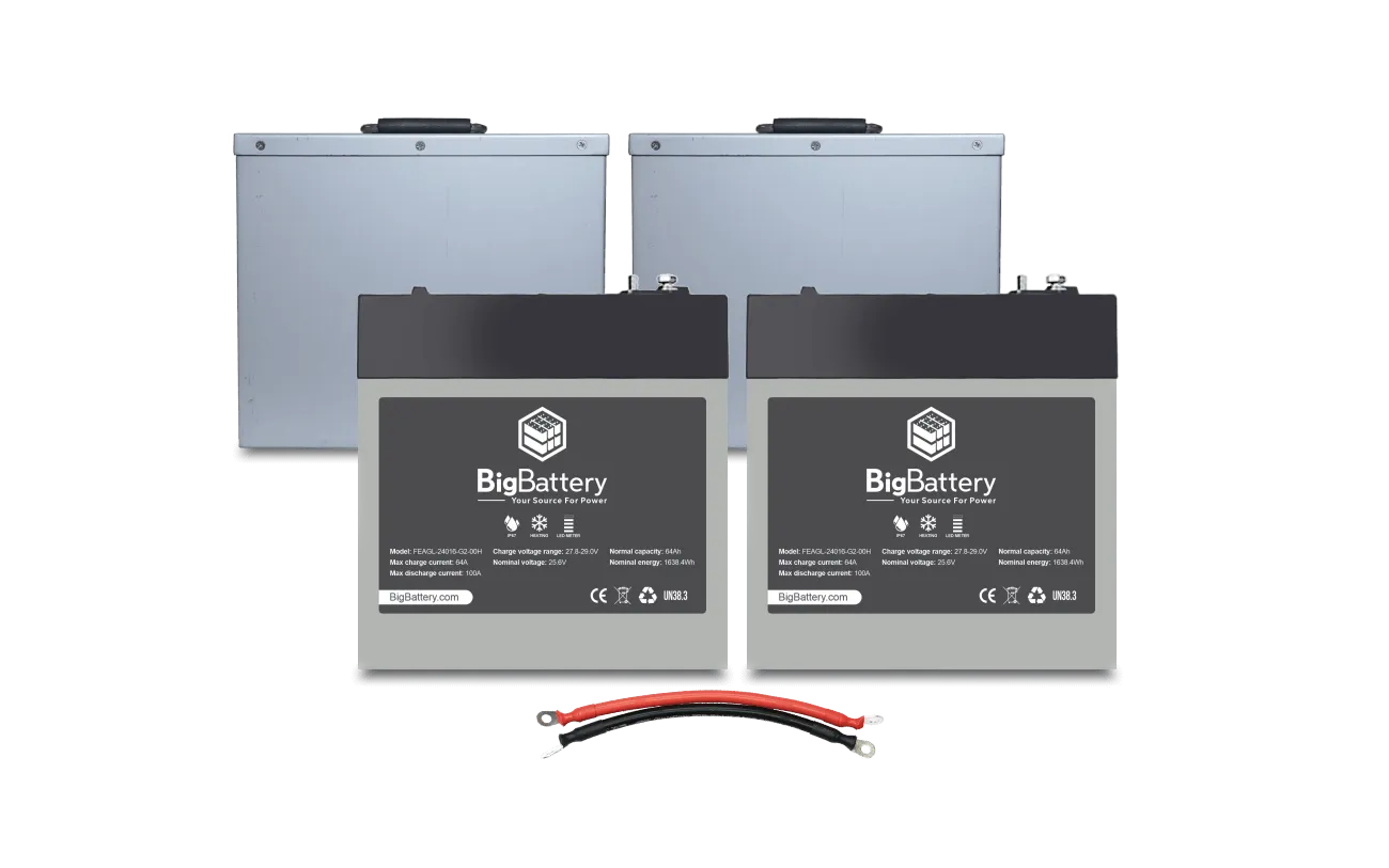 BigBattery 24V EAGLE 2 LiFePO₄ Battery Kit (2x/3x/4x | 3.26kWh – 6.52kWh)