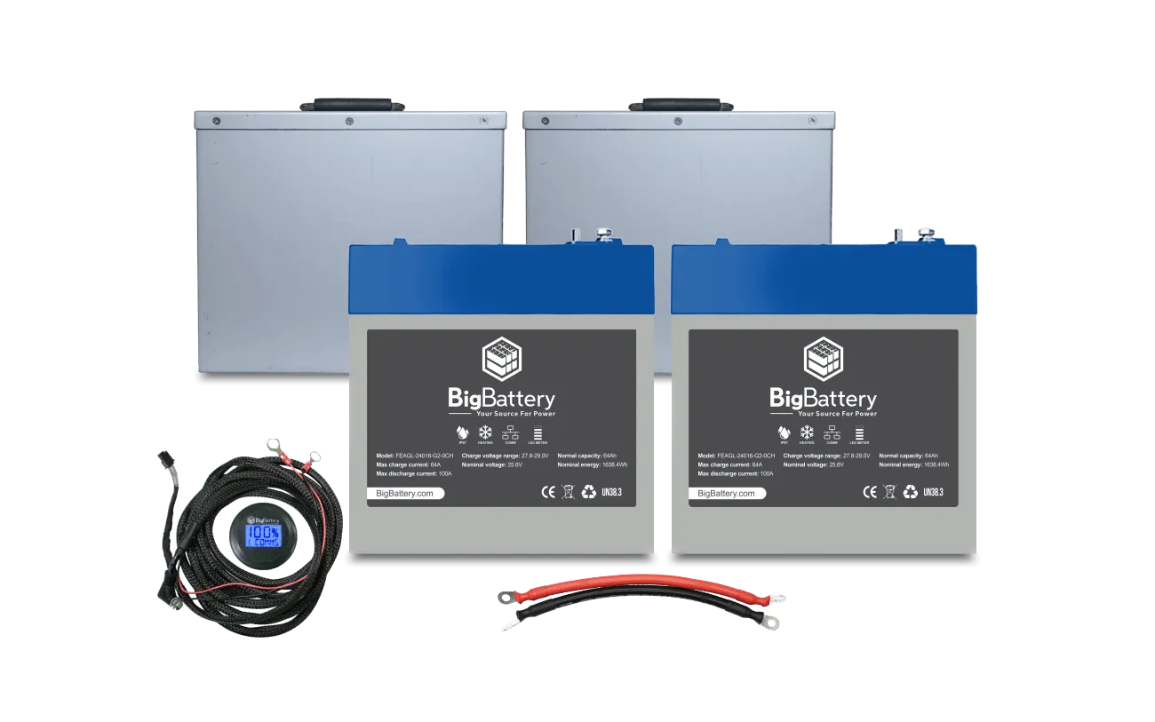 BigBattery 24V EAGLE 2 LiFePO₄ Battery Kit (2x/3x/4x | 3.26kWh – 6.52kWh)