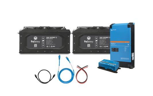 BigBattery 24V 1X HUSKY 2+Victron 24V MultiPlus-II 3000W Inverter/Charger