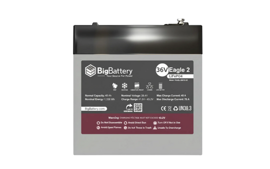 BigBattery 36V EAGLE 2 LiFePO₄ Battery (1.54kWh) with Heater & CANBus