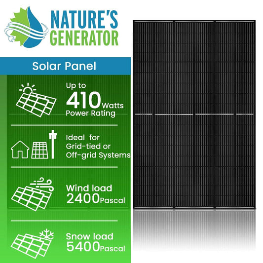 Nature’s Generator Rigid 440 Watt Bifacial Solar Panels (2 Pack)