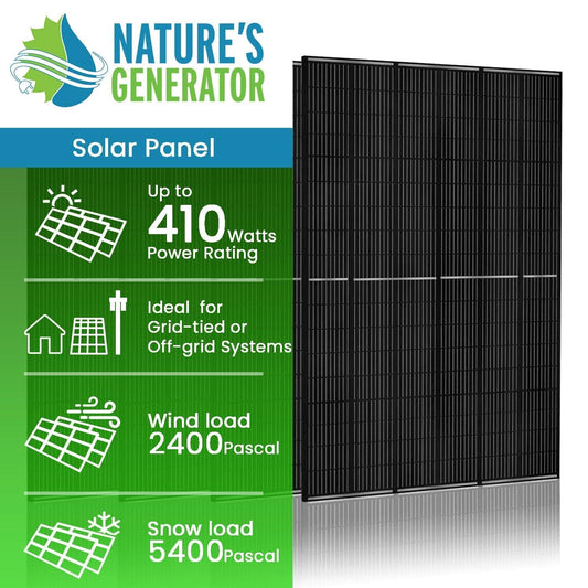 Nature’s Generator Rigid 440 Watt Bifacial Solar Panels (4 Pack)