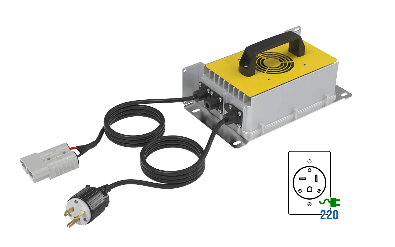 BigBattery 48V 220V AC 50A IP65 Weatherproof Lithium Charger (57.6V DC)