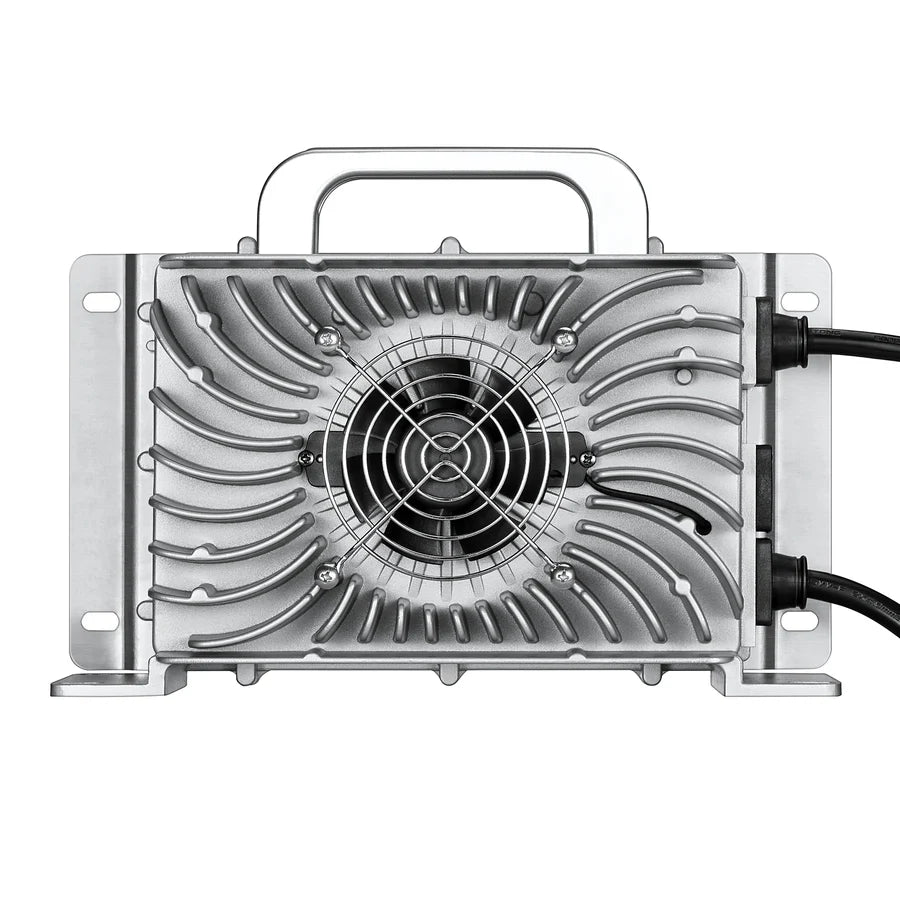 RICH SOLRA 48V (57.6V) Waterproof LiFePO4 Charger | 20A / 25A, 100-240V AC, 8-in-1 Protection, Fan-Cooled