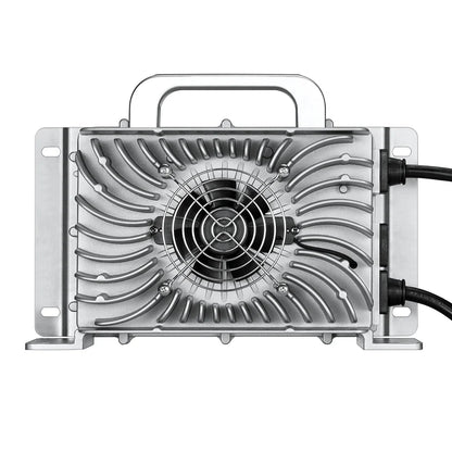 RICH SOLRA 48V (57.6V) Waterproof LiFePO4 Charger | 20A / 25A, 100-240V AC, 8-in-1 Protection, Fan-Cooled