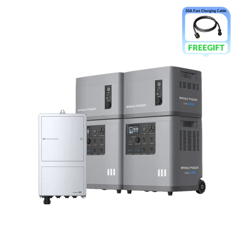 Mango Power (2* Mango Power E+2* Extra Battery + mPanel Pro): 6kW/14kWh@240V Home Backup Kit Pro